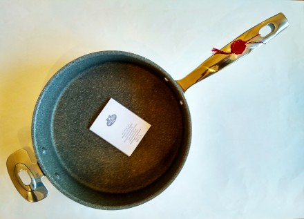 Сковорада BALLARINI глубокая 28 см. с двумя ручками + крышка, диаметр дна сковор. . фото 7