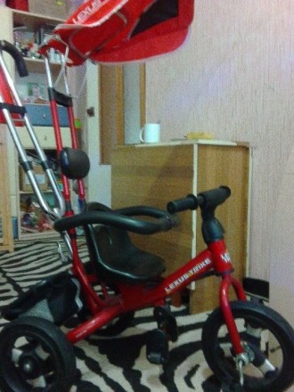 Прекрасный детский современный велосипед в хорошем состоянии красного цвета, оче. . фото 3