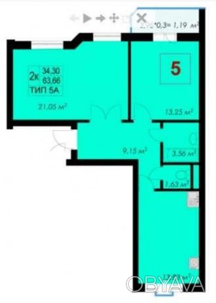 Продажа 2х комнатной квартиры (63м.) в ЖК Рич Таун Ирпень. Квартира двухстороння. . фото 1