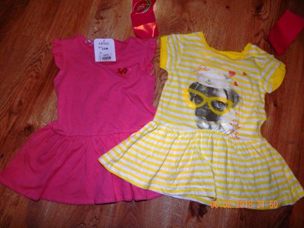 Желтое платье на девочку возрастом 1,5-2 года. Замеры: длина изделия 42см, ПОГ 2. . фото 2