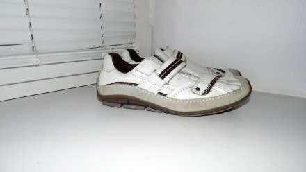Мокасины,  туфли Memfis, Германия
цвет белый,серый
натуральная плотная мягкая . . фото 3