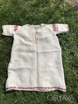 Продам рубаху, принадлежала бабушке, примерно 30 - х годов, изготовлена из натур. . фото 1