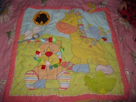 детский развивающий коврик Mothercare для веселого лежания на животике, Зеркальц. . фото 2