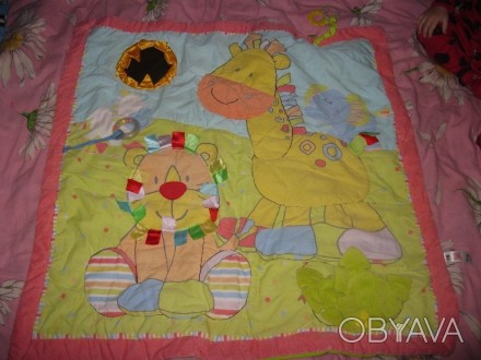 детский развивающий коврик Mothercare для веселого лежания на животике, Зеркальц. . фото 1