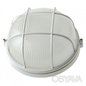 Продам настенный светильник  в металлическом корпусе белого цвета, влагостойкий,. . фото 1