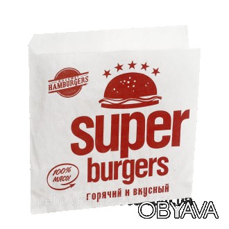 Уголок бумажный "Super Burgers" 140*140мм 500шт
Бумажный уголок - удобная, дешё. . фото 1