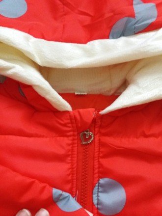 Деми курточка для девочки 1 - 4 года.
Тёплая, лёгкая, яркая. Декорирована милым. . фото 4