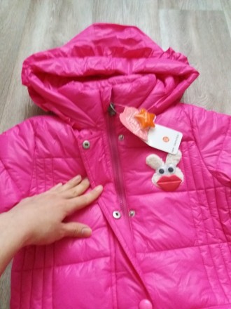 Демисезонная курточка для девочки. Очень хорошего качества и пошива. Лёгкая, мяг. . фото 3
