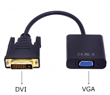 Адаптер DVI-D (24+1) — VGA даёт возможность подключить к компьютеру или ноутбуку. . фото 2