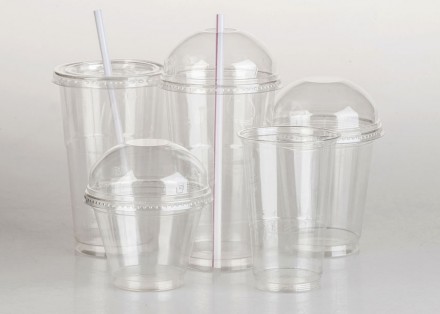 Стаканы купольные пластиковые, используются под лимонады, молочные шейки, коктей. . фото 3