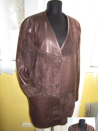 Большая оригинальная женская кожаная куртка-накидка SPORT.  Лот 83
Большая, кач. . фото 2