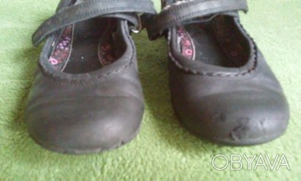 туфлі чорні шкіряні на зручній липучці. . фото 1