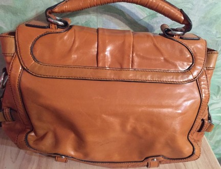 Отличная ярко-рыжая кожаная сумка Сeline.   
Распродажа личной коллекции сумок-. . фото 3