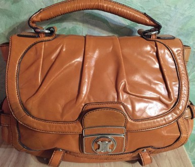 Отличная ярко-рыжая кожаная сумка Сeline.   
Распродажа личной коллекции сумок-. . фото 2