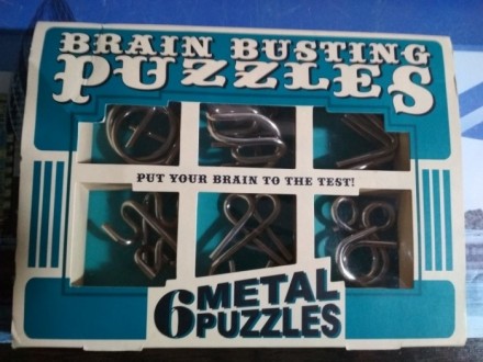 Brain Busting Metal Puzzles в упаковке 6 штук лучших металлических головоломок, . . фото 2