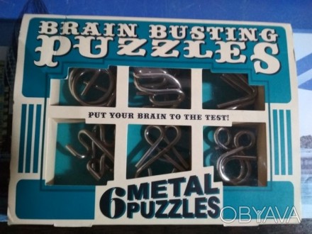 Brain Busting Metal Puzzles в упаковке 6 штук лучших металлических головоломок, . . фото 1