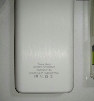 Портативный аккумулятор Power Bank Xiaomi Mi 50000mAh (2 USB) + LED фонарь
Univ. . фото 4