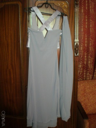 Нарядное шифоновое платье-сарафан с шарфиком, размер написано 40, но подойдет на. . фото 4
