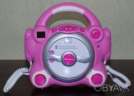 Лучшая игрушка для детей CD-плеер AUNA с караоке-плеером Sing-A-Long 2 микрофона. . фото 1