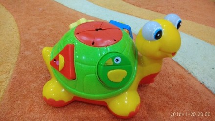 черепаха сортер музыкальная-300грн,язык русский,рассказывает стишки,геометрическ. . фото 6