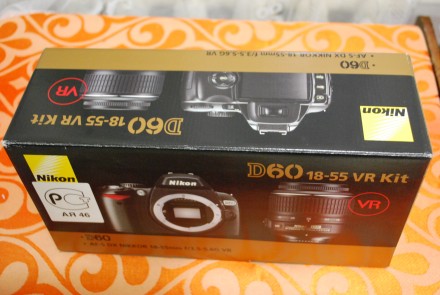 Продам фотоаппарат Nikon D60 + объектив Nikon DX AF-S Nikkor 18-55. Камера и объ. . фото 2
