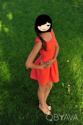 Классное платье персикового цвета на подростка лет 14-16 или на взрослого с разм. . фото 1