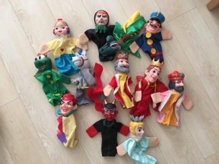 12 кукол перчаток для кукольного театра. Без ширмы. Продаются все вместе за 600 . . фото 2