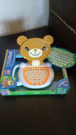 Детский развивающий англо-русский ноутбук/компьютер в виде медвеженка. Новый, то. . фото 3