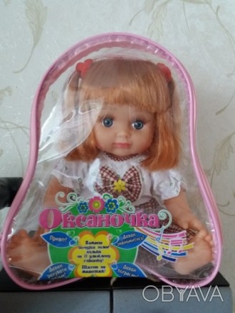Говорящая кукла Оксаночка в рюкзаке) разговаривает на украинском языке. Цена дог. . фото 1