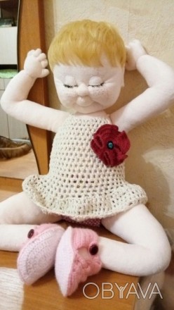 Кукла ручной работы. Сарафан чик из чистого итальянского шелка (толстая нить).. . фото 1