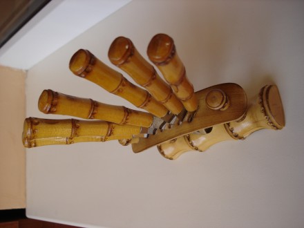 Ножи набор из 6 шт. на подставке, бамбуковая ручка. оригинальные, раритетные, пр. . фото 4
