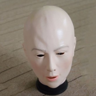 Женская латексная маска для тематичиской вечеринки или костплея с отверстваями д. . фото 5