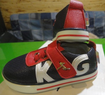 Кросівки нові синьо-червоно-білі, хлопчик, хоча підбирали для дівчинки - дизайн . . фото 4