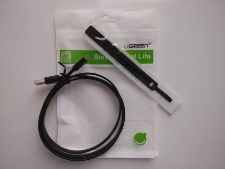 Качественный фирменный кабель Ugreen USB Type-C to USB 3.0.
Кабель имеет плоско. . фото 3