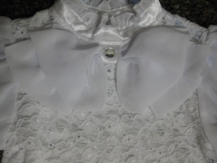 Нежная белая блузка (очень подходит для школьной формы). Фирма «Zibi», производс. . фото 4