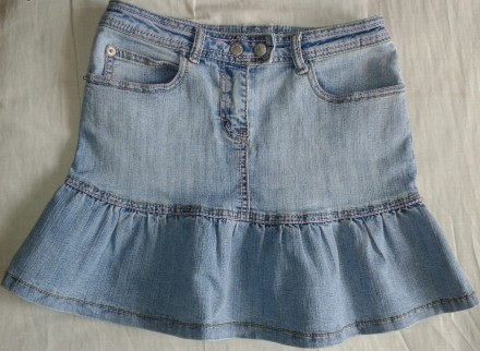 Юбка джинсовая для девочки 9-11 лет. По замерам: ОТ - 64см, ОБ - 78 см, длина - . . фото 2