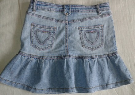 Юбка джинсовая для девочки 9-11 лет. По замерам: ОТ - 64см, ОБ - 78 см, длина - . . фото 3