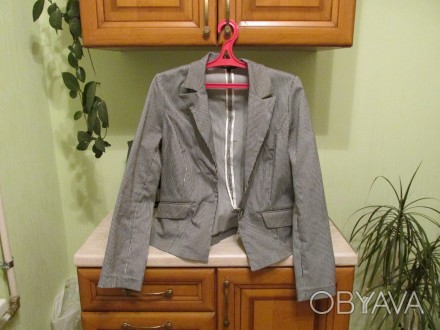 Продам пиджак женский, б\у, ОГ - 96 см, ОБ - 95 см, ОТ - 88 см, длина рукава - 6. . фото 1
