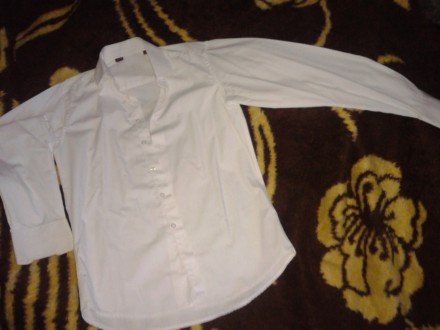 Рубашка подростковая с длинным рукавом - 61 см, манжет 21 см, ворот S (37-38), д. . фото 2