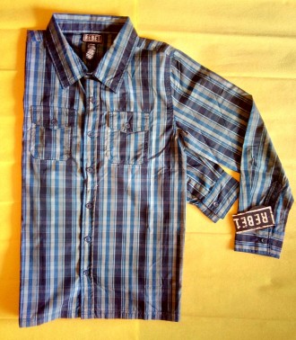 Рубашка REBEL в клеточку на 12-13 лет, размер L14/16, рост 150-162 см,.
Изготов. . фото 3