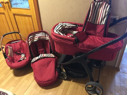Продам коляску в очень хорошем состоянии Hauck Lacrosse 3 в 1, красного цвета. М. . фото 5