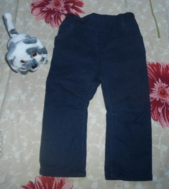 Штанишки для мальчика (джинсы) темно синего цвета, с карманчиками спереди и сзад. . фото 2