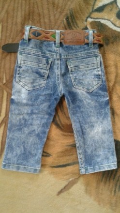 Продам джинси на хлопчика на 1 рік, пояс регулюється ризинкою та ременем, майже . . фото 3