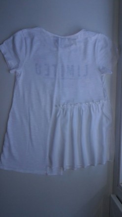 Новая белоснежная футболка для девочки 6-8лет Длина справа 50.5, слева 48 Плечи . . фото 5