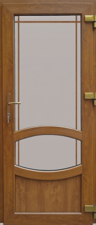 Двері металопластикові, білі і в кольорі, з декоративними вставками і шпросами, . . фото 9