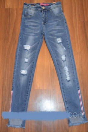 Стильные,стрейчевые, джинсовые(плотный джинс) брючки для девочек.Идеальная посад. . фото 2