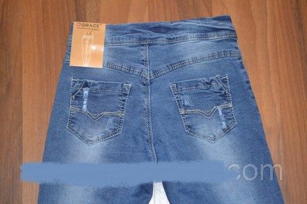 Стильные,стрейчевые, джинсовые(плотный джинс) брючки для девочек.Идеальная посад. . фото 4