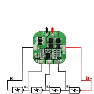 4S BMS Li-Ion 8-20A 16.8V Контроллер заряда разряда, плата защиты Li-Ion аккумул. . фото 3