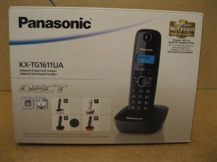 Продаётся радиотелефон Panasonic KX-TG 1611 UA (чёрный) в отличном состоянии, в . . фото 2