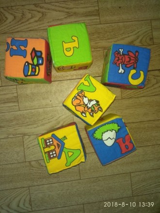 Продам, детские мягкие кубики с русским алфавитом.. . фото 3